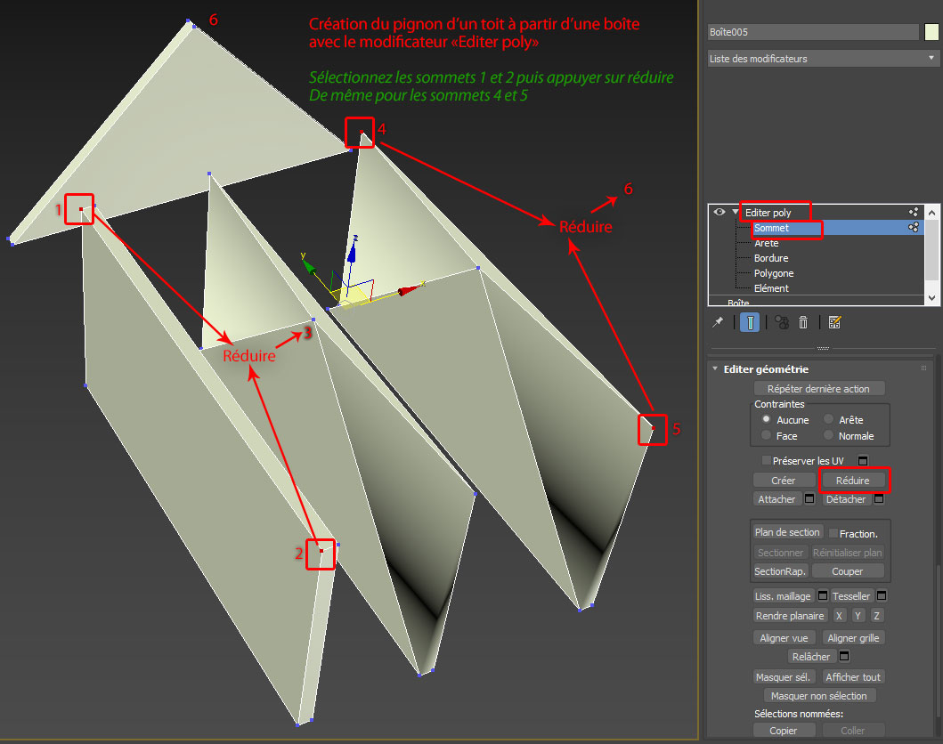 Création des pignons